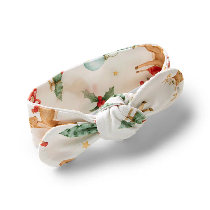 Snuggle Hunny Organic Top Knot Headband - Prancer & Friends