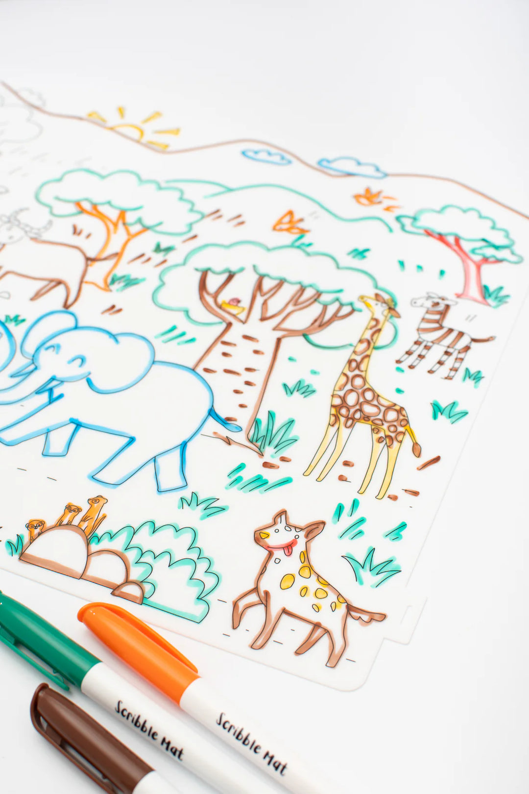 Reusable Scribble Mat Set | Going on Safari
