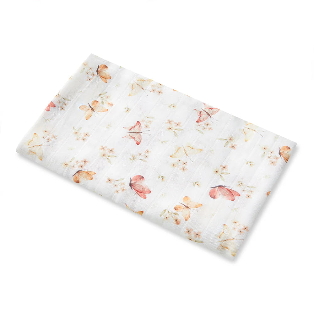 Snuggle Hunny Organic Cotton Muslin Wrap - Butterfly