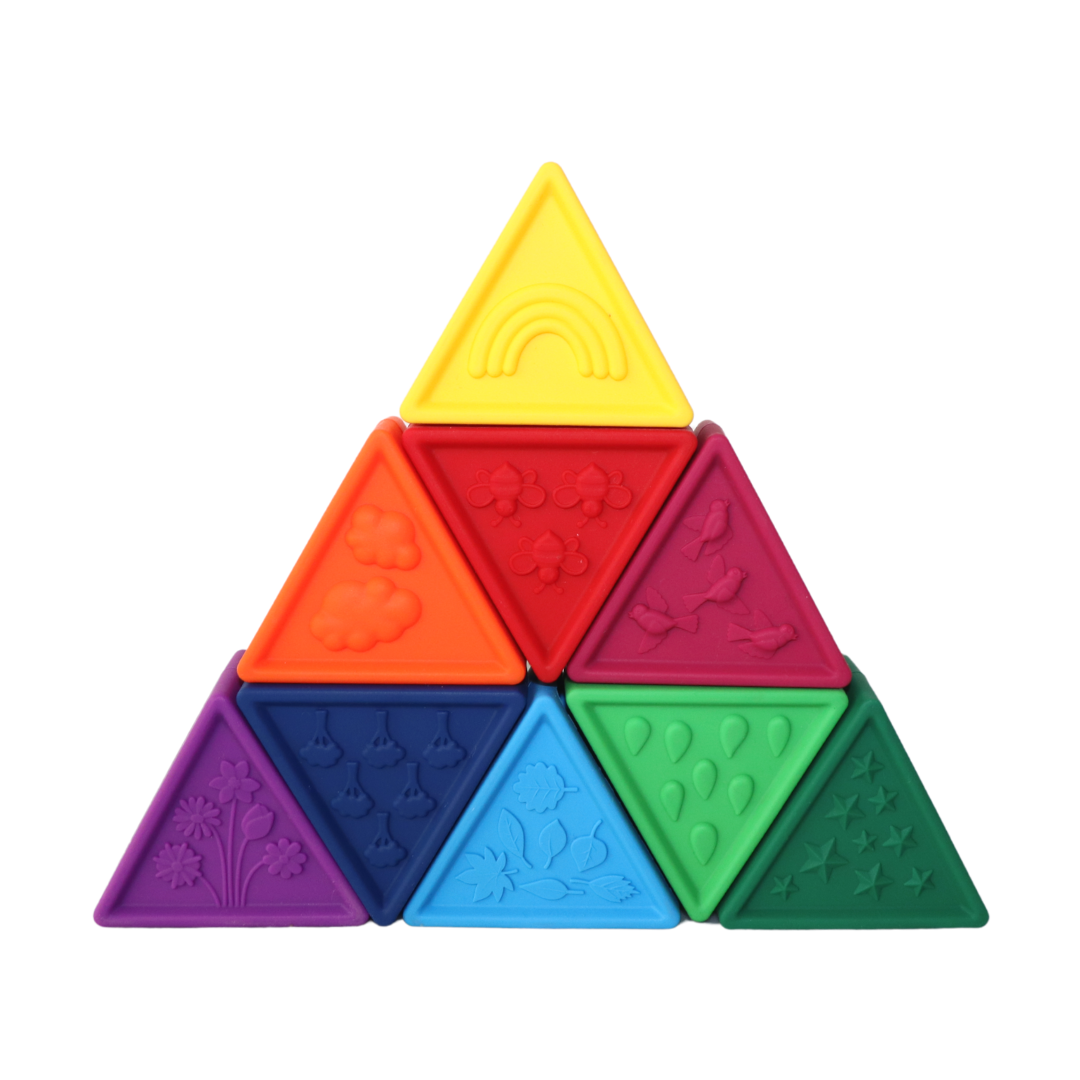 Jellystone TriBlox Sensory Play Blocks - Rainbow Bright