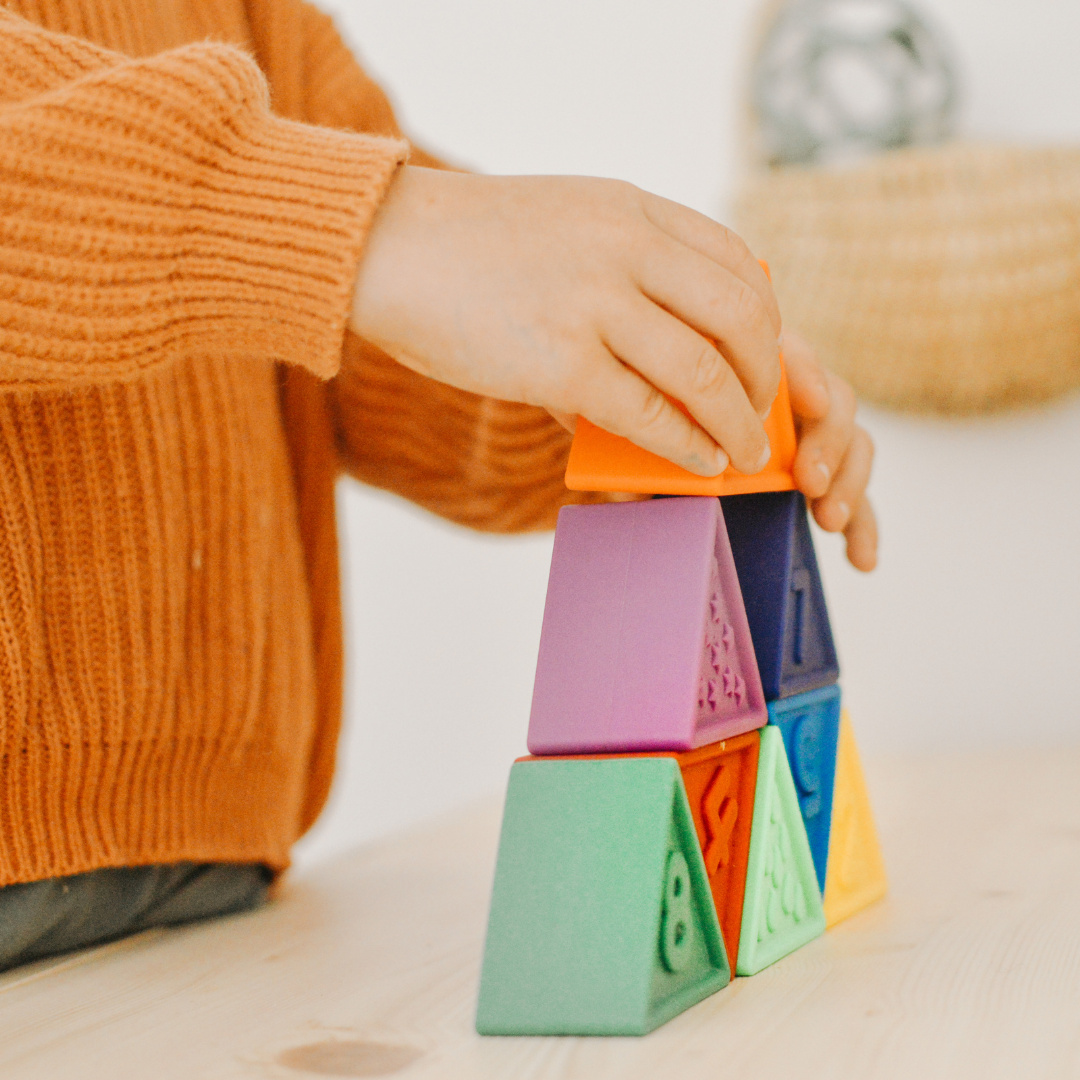 Jellystone TriBlox Sensory Play Blocks - Rainbow Bright