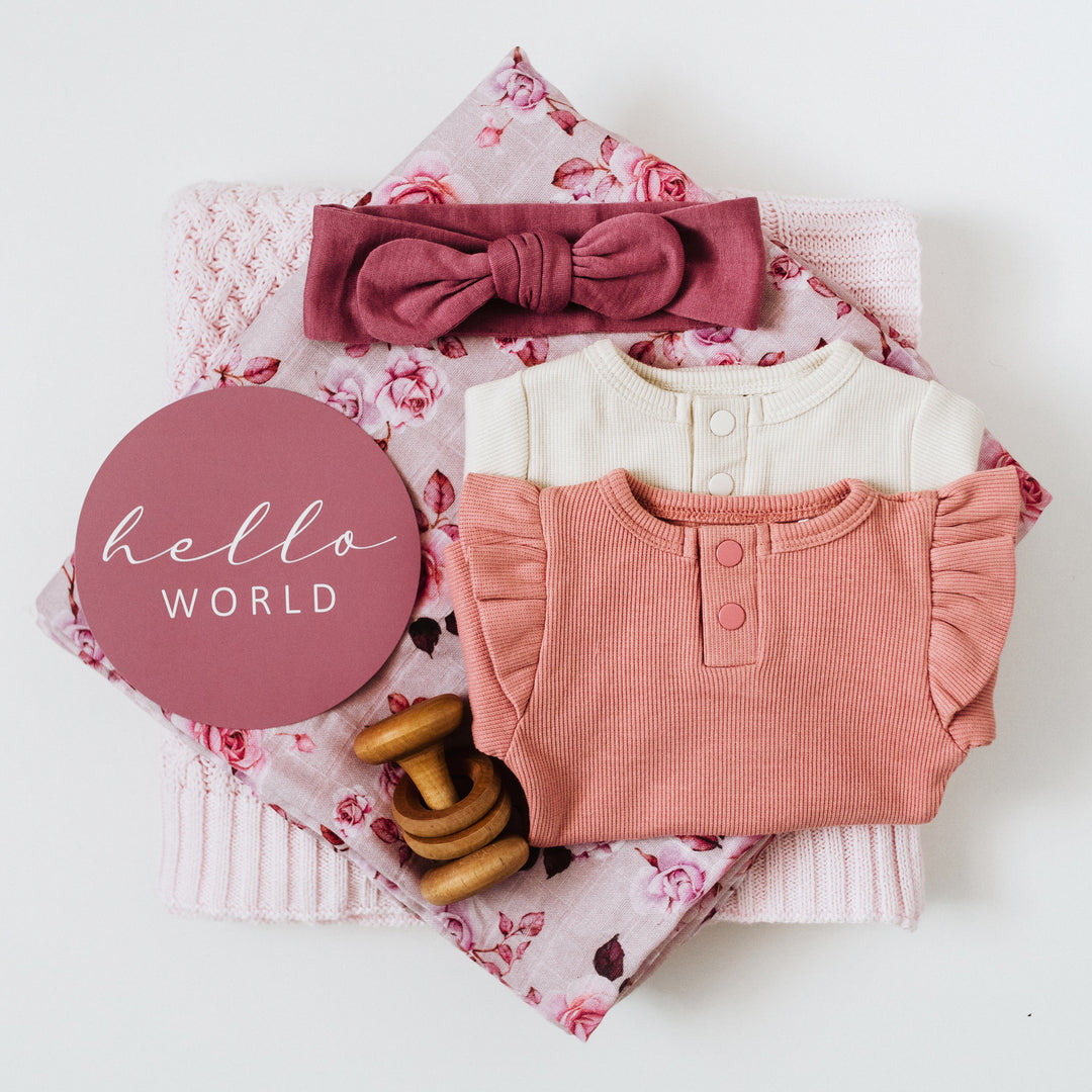 Snuggle Hunny Reversible Milestone Cards - Blossom & Dusk