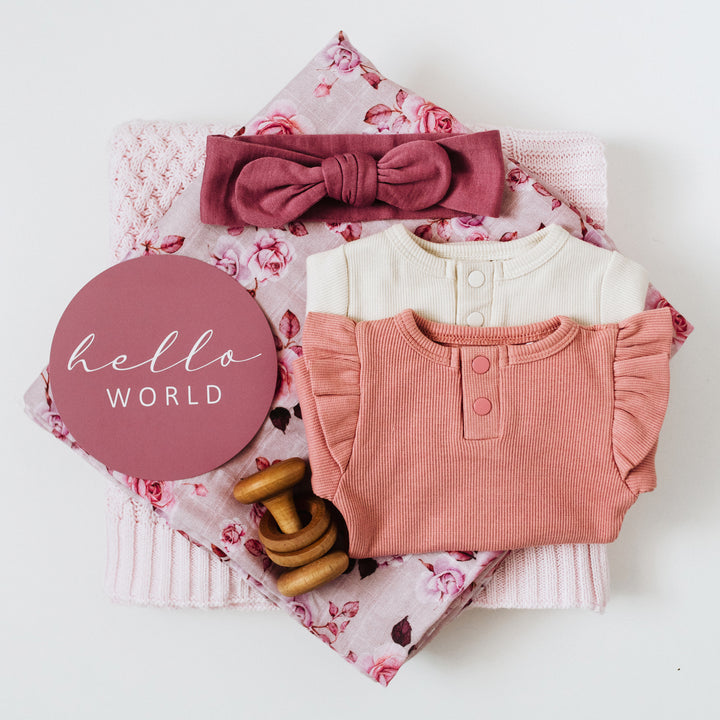 Snuggle Hunny Reversible Milestone Cards - Blossom & Dusk