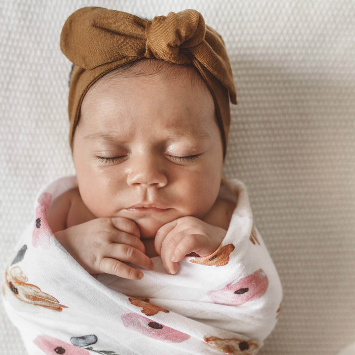 Snuggle Hunny Top Knot Headband - Mustard