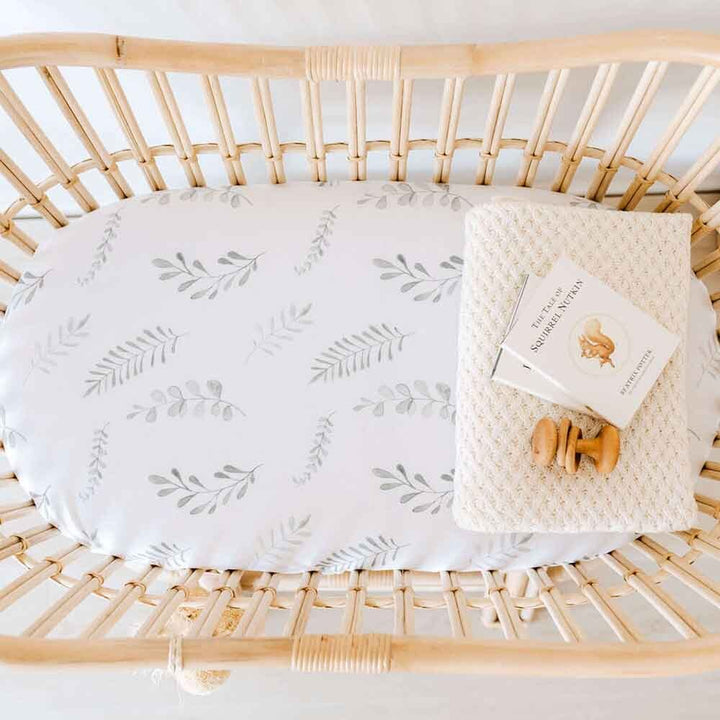 Snuggle Hunny Bassinet Sheet & Change Pad Cover - Wild Fern