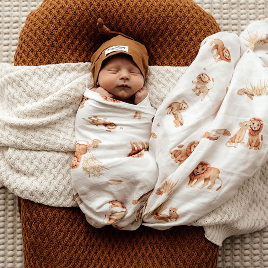 Snuggle Hunny Organic Cotton Muslin Wrap - Lion
