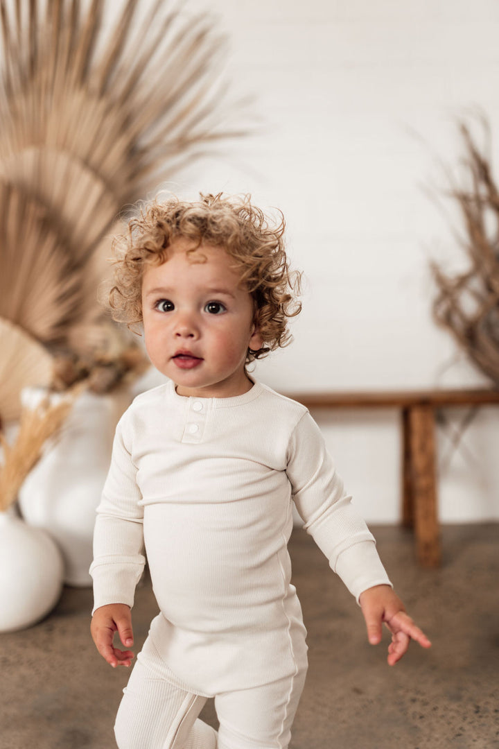 Snuggle Hunny Organic Ribbed Growsuit - Halo