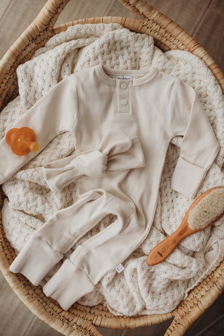 Snuggle Hunny Organic Ribbed Growsuit - Halo