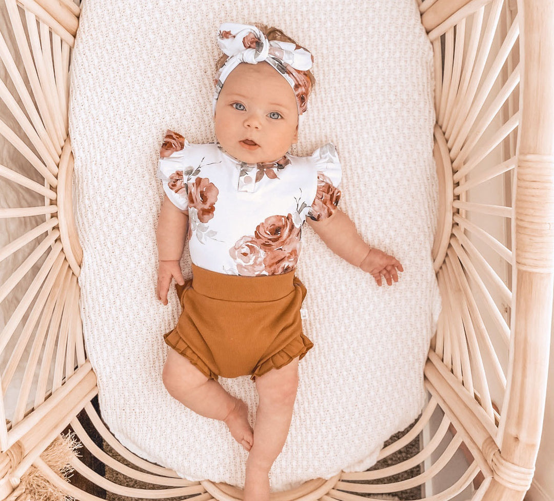 Snuggle Hunny Organic Topknot Headband - Rosebud