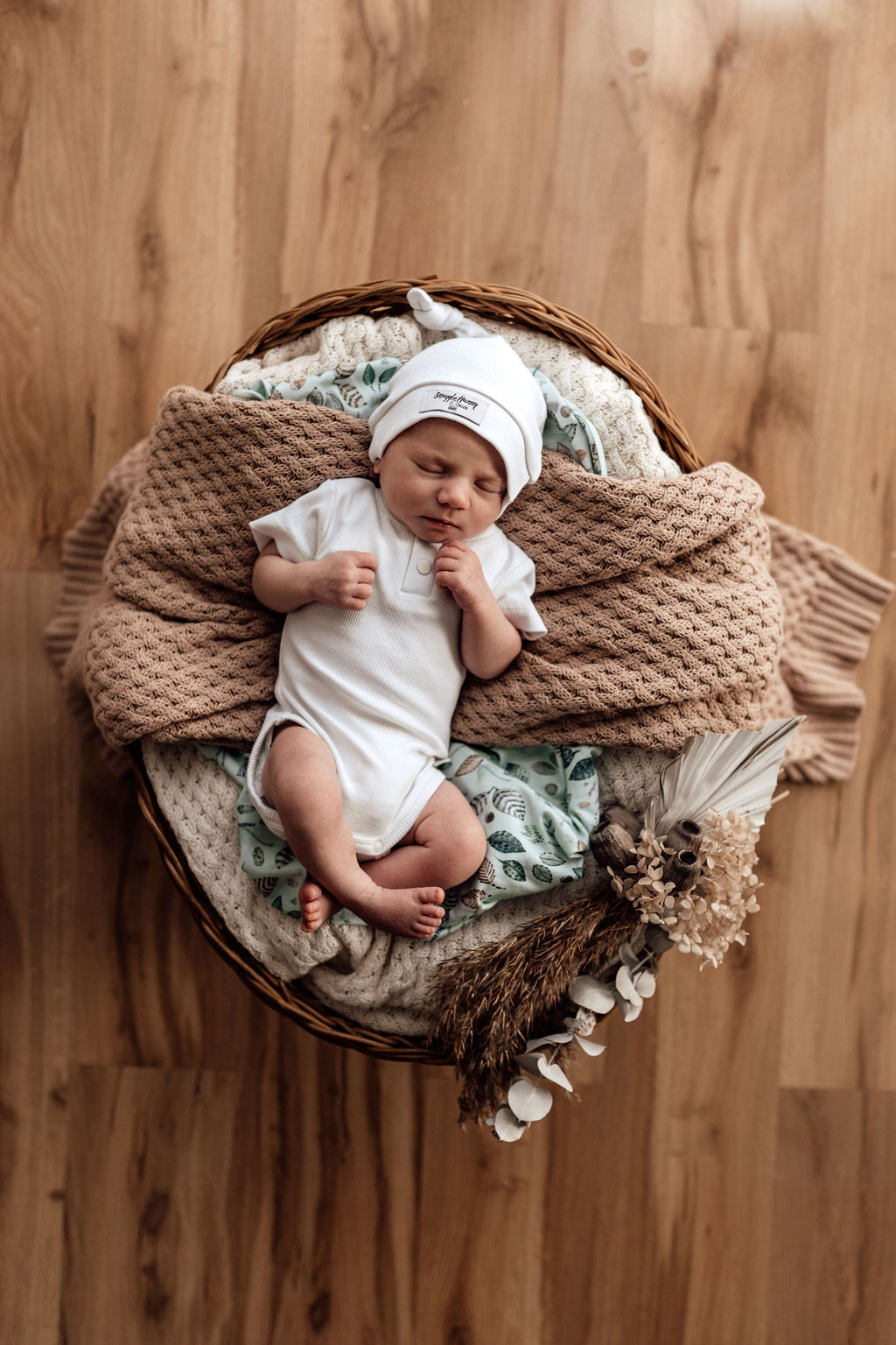 Snuggle Hunny Organic Ribbed Knotted Beanie - Milk