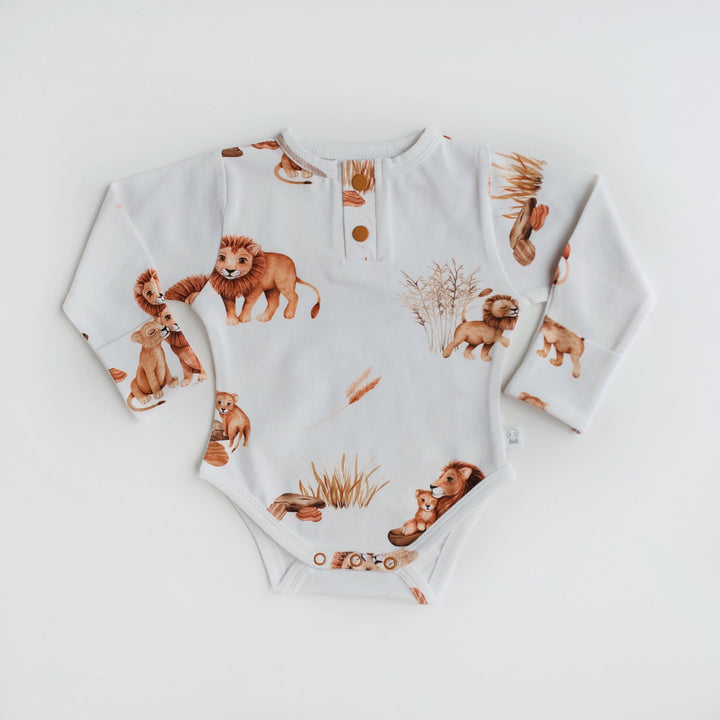 Snuggle Hunny Organic Long Sleeve Bodysuit - Lion