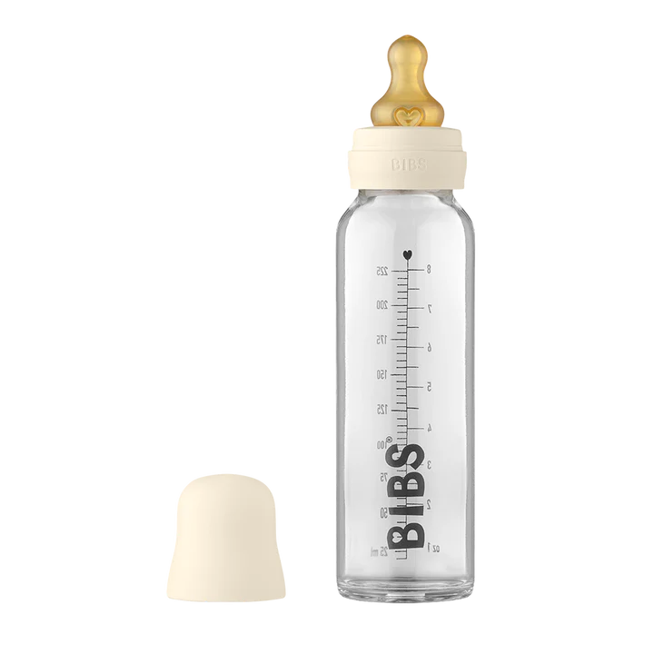 BIBS Baby Glass Bottle Complete Set 225ml | Ivory