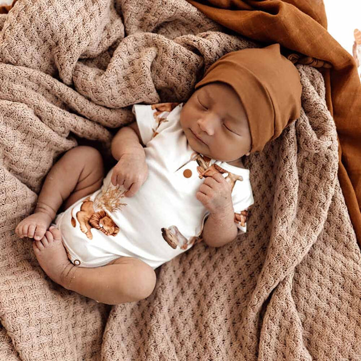 Snuggle Hunny Organic Short Sleeve Bodysuit - Lion