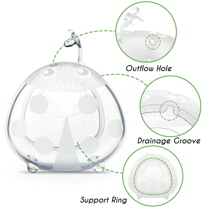 Ladybug Silicone Milk Collector 2 Pack (40ml) + Carry Bag Bluestone