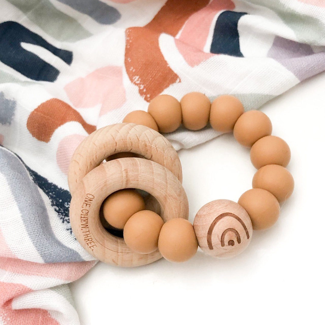 Elements Range Wooden Teether & Rattle