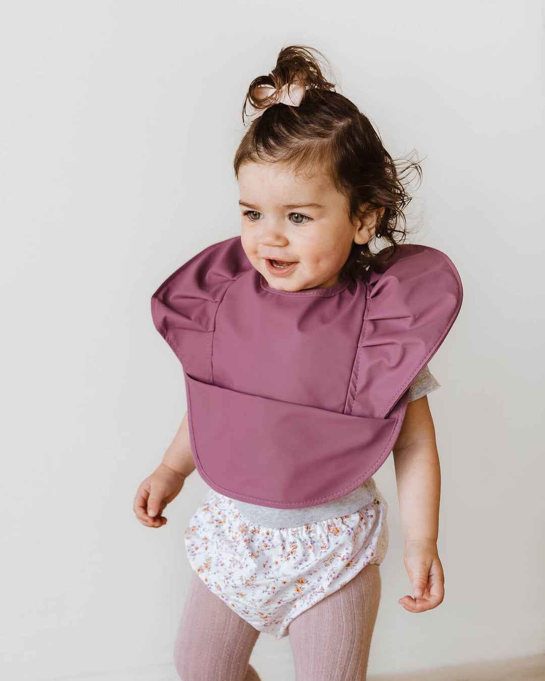 Snuggle Hunny Waterproof Frill Snuggle Bib - Mauve