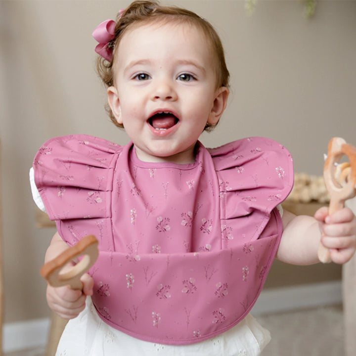 Snuggle Hunny Waterproof Frill Snuggle Bib - Floret