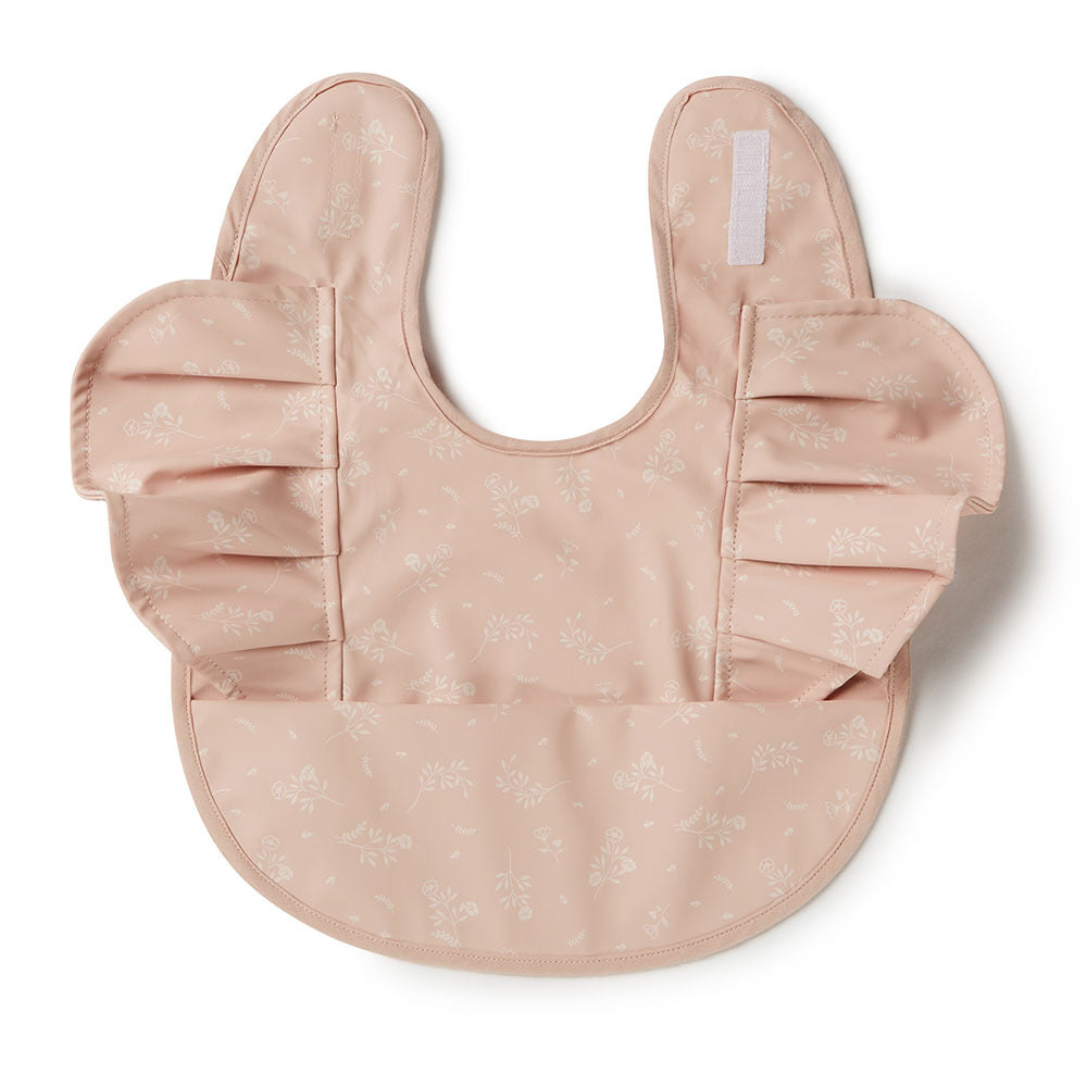 Snuggle Hunny Waterproof Frill Snuggle Bib - Dusty Rose