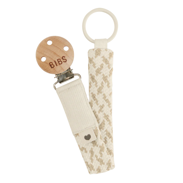 BIBS Pacifier Clip | Ivory & Vanilla