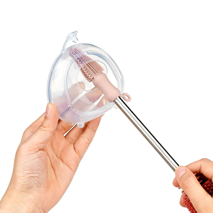 Haakaa Silicone Cleaning Brush Kit - Pea Green