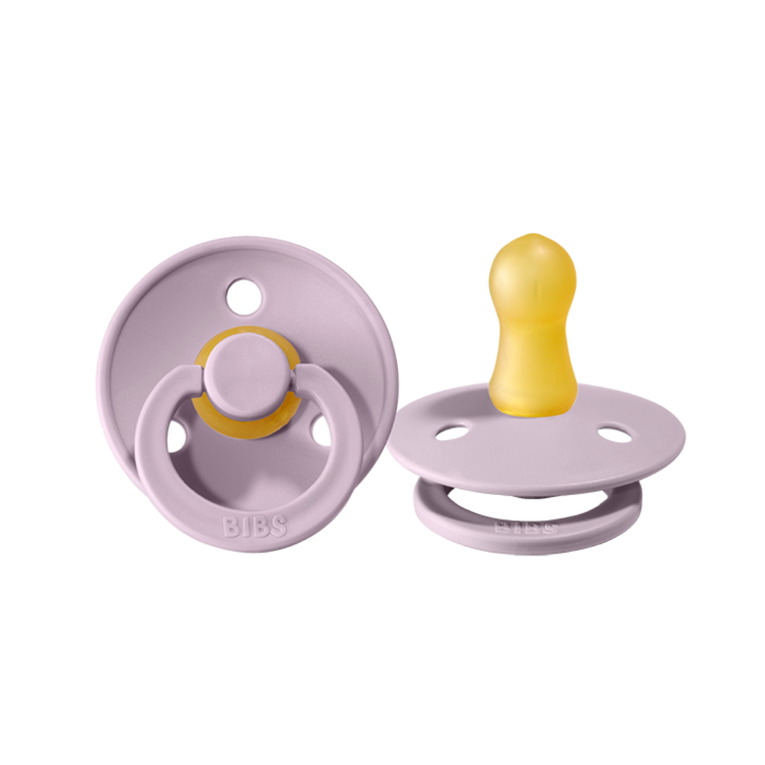 BIBS Round Colour Latex Dummies Twin Pack Size 2 (6-18 Months)