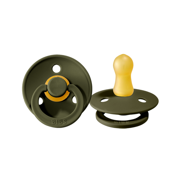 BIBS Round Colour Latex Dummies Twin Pack Size 2 (6-18 Months)