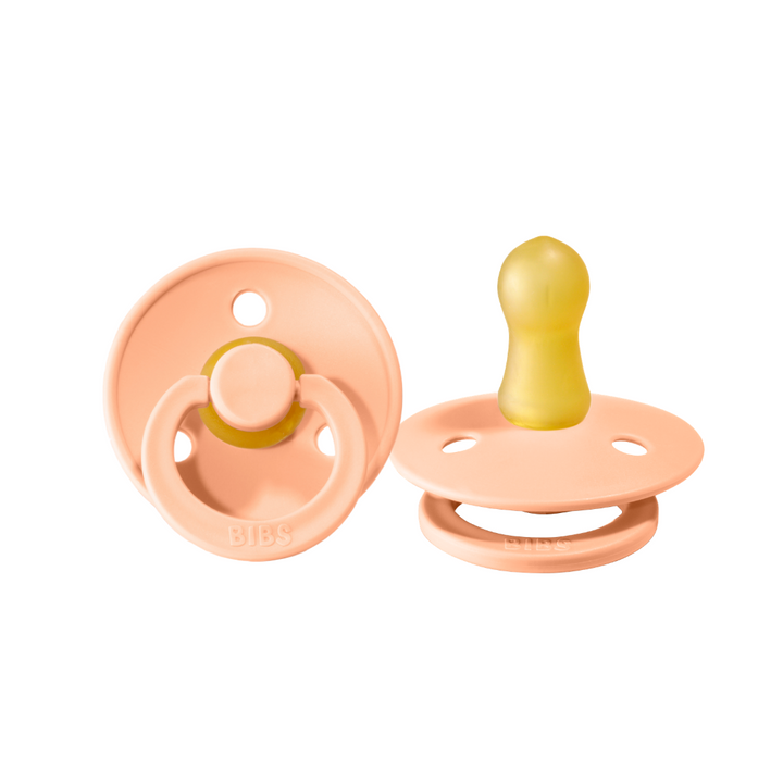 BIBS Round Colour Latex Dummies Twin Pack Size 2 (6-18 Months)
