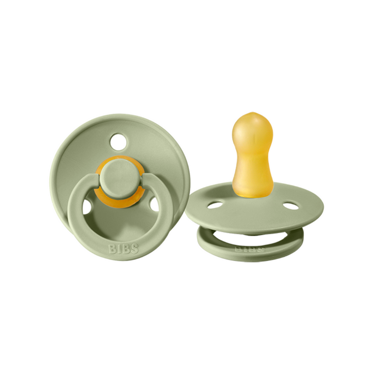 BIBS Round Colour Latex Dummies Twin Pack Size 2 (6-18 Months)