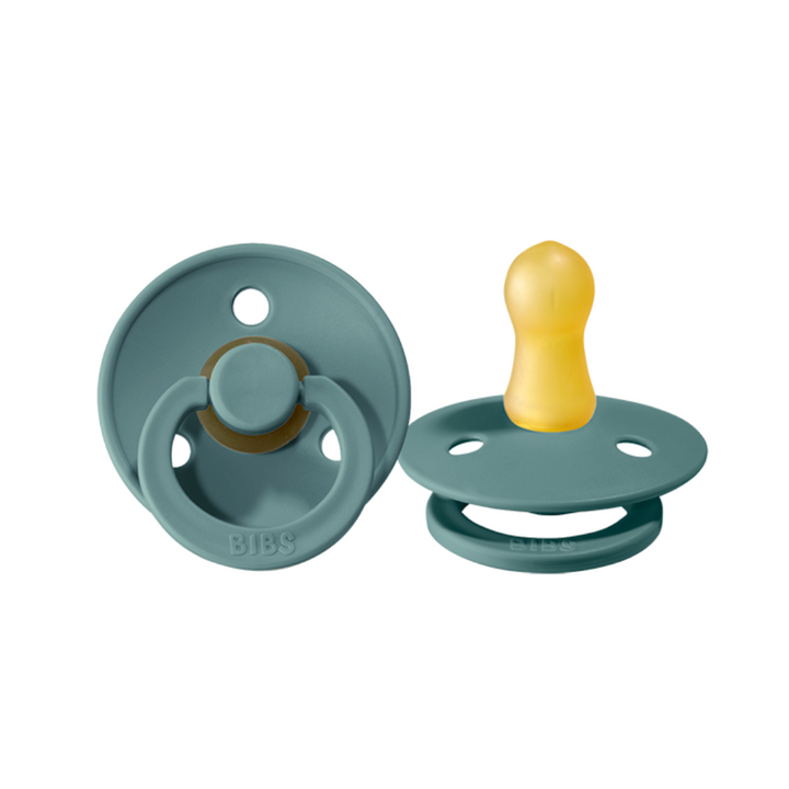 BIBS Round Colour Latex Dummies Twin Pack Size 1 (0-6 Months)