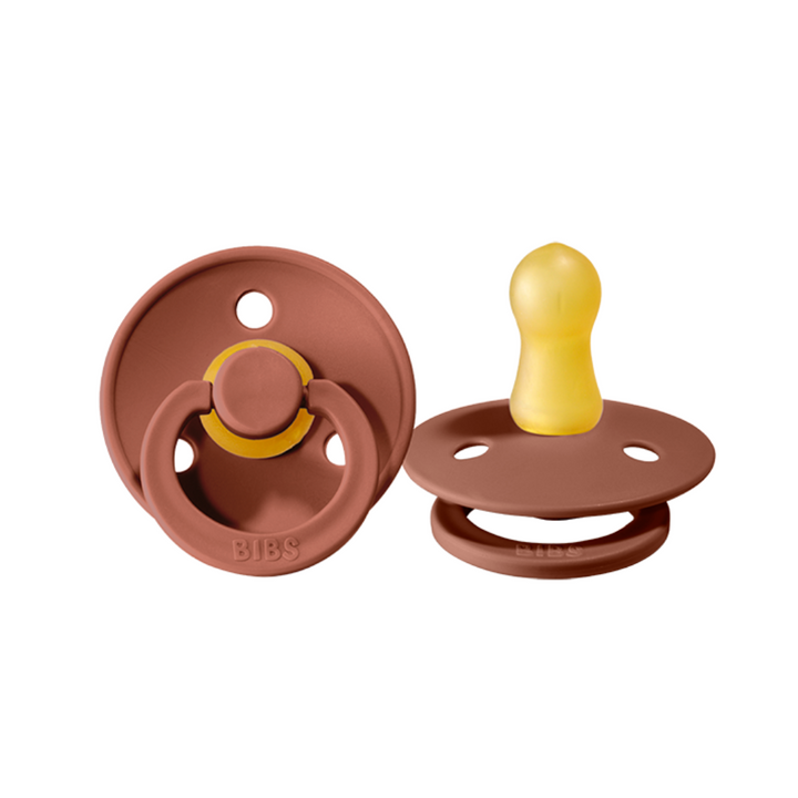 BIBS Round Colour Latex Dummies Twin Pack Size 2 (6-18 Months)