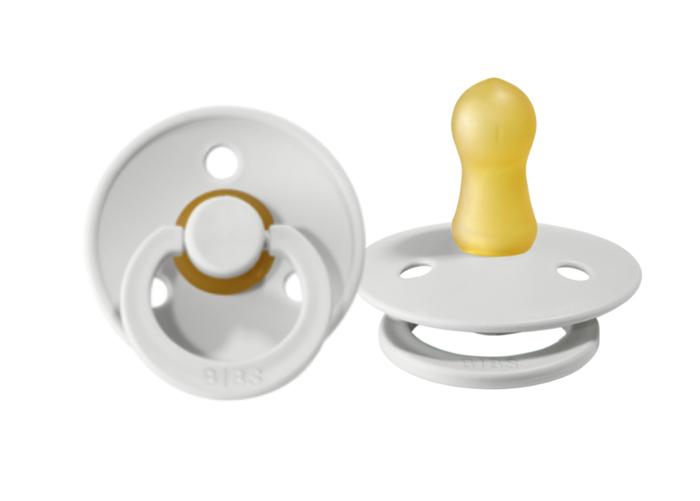 BIBS Round Colour Latex Dummies Twin Pack Size 1 (0-6 Months)