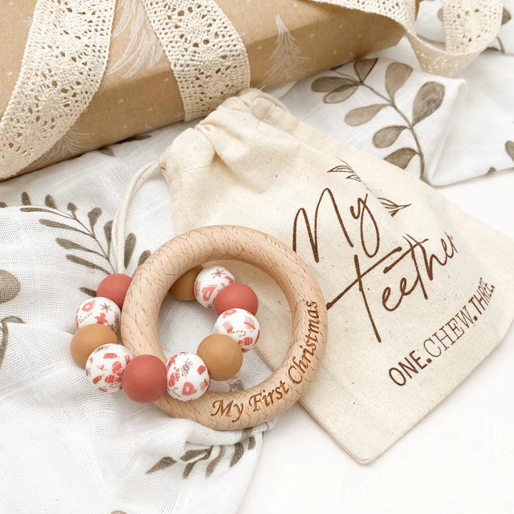 My First Christmas Teether & Rattle - Christmas Gingerbread