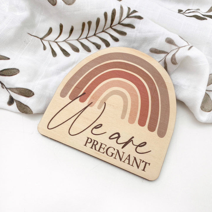 Timber Baby Announcement Milestone Plaques - Rainbow Series