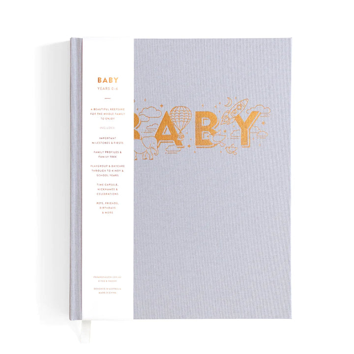 Fox & Fallow Baby Record Book - Grey