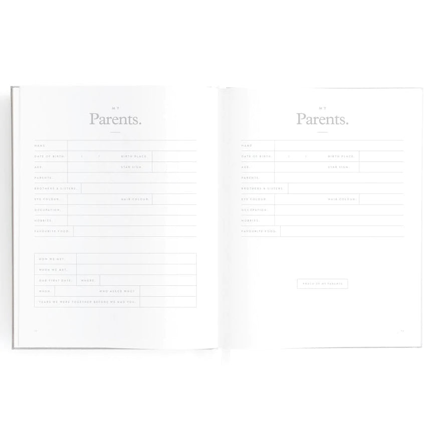 Fox & Fallow Baby Record Book - Grey