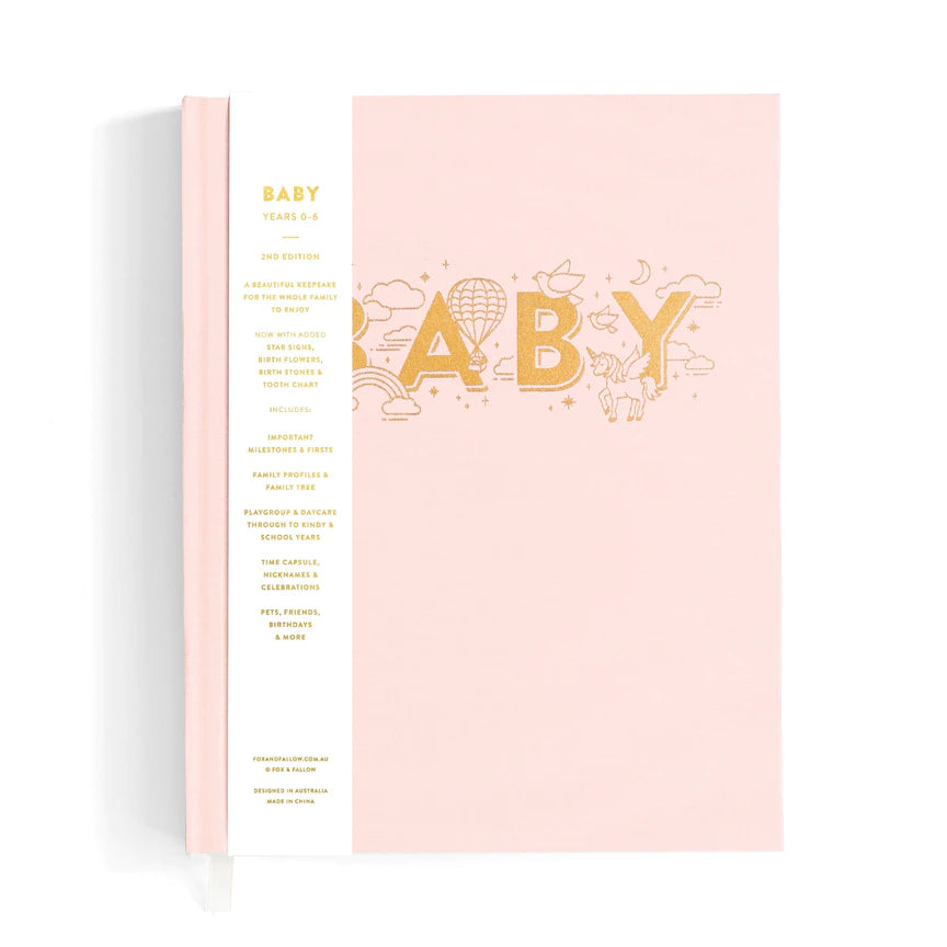 Fox & Fallow Baby Record Book - Rose