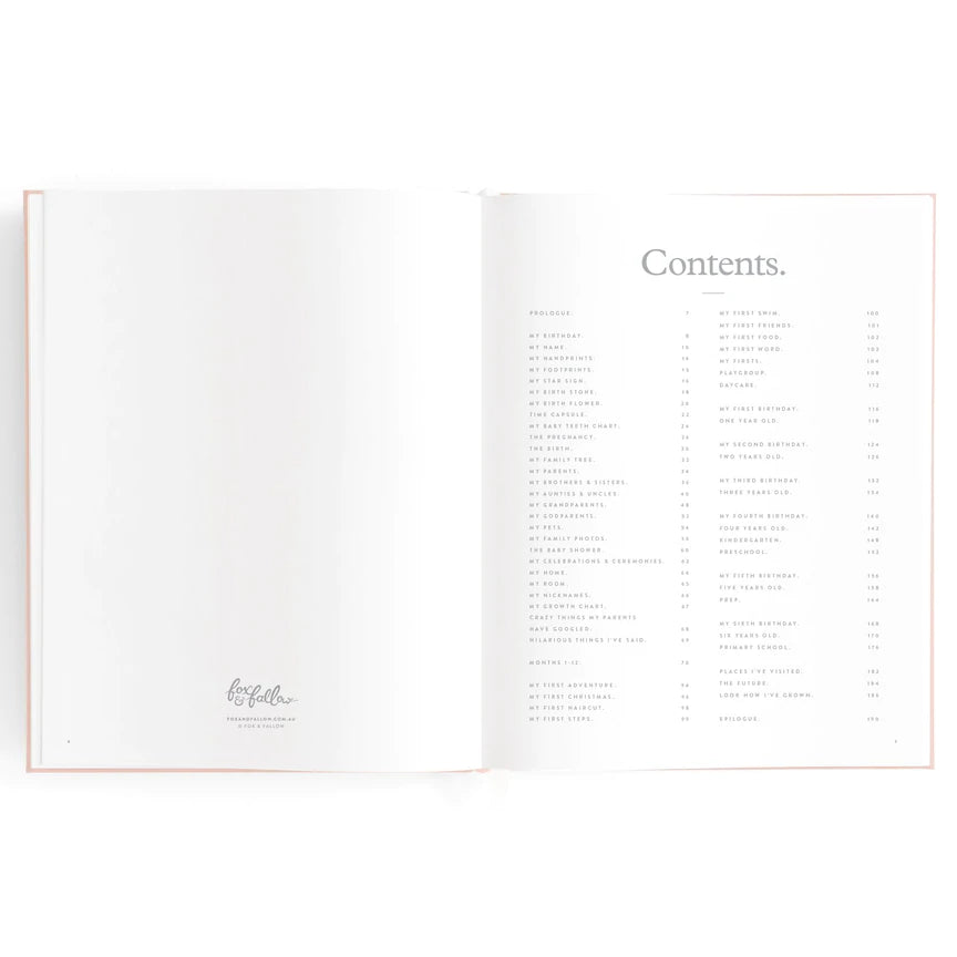Fox & Fallow Baby Record Book - Powder