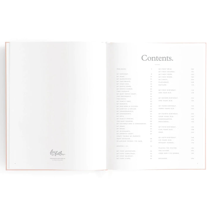 Fox & Fallow Baby Record Book - Powder