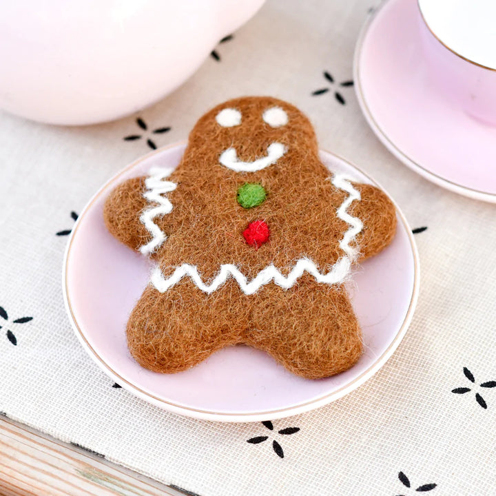Handmade Felt Gingerbread Man Cookie