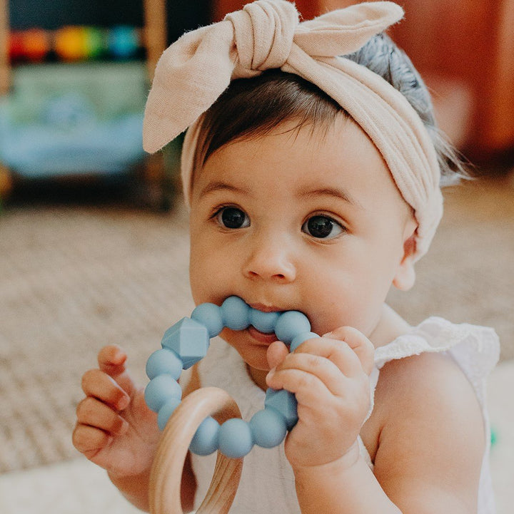 Jellystone Moon Teether Ring - Blush