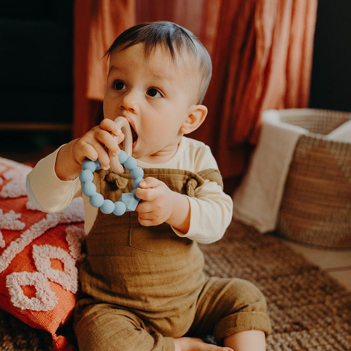 Jellystone Moon Teether Ring - Blush