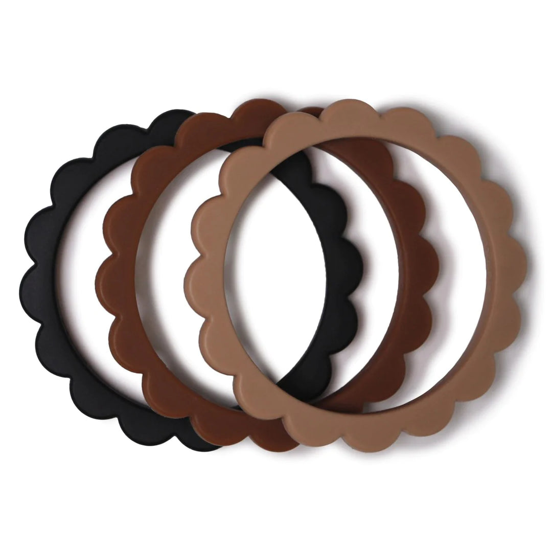 Mushie Flower Teether Bracelets 3-Pack