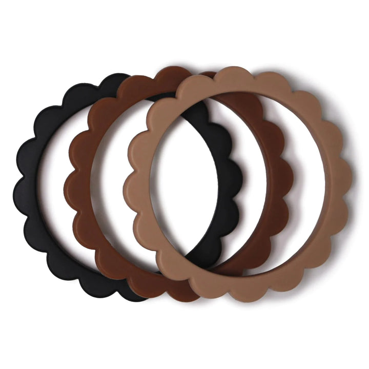 Mushie Flower Teether Bracelets 3-Pack