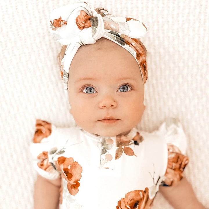 Snuggle Hunny Organic Topknot Headband - Rosebud