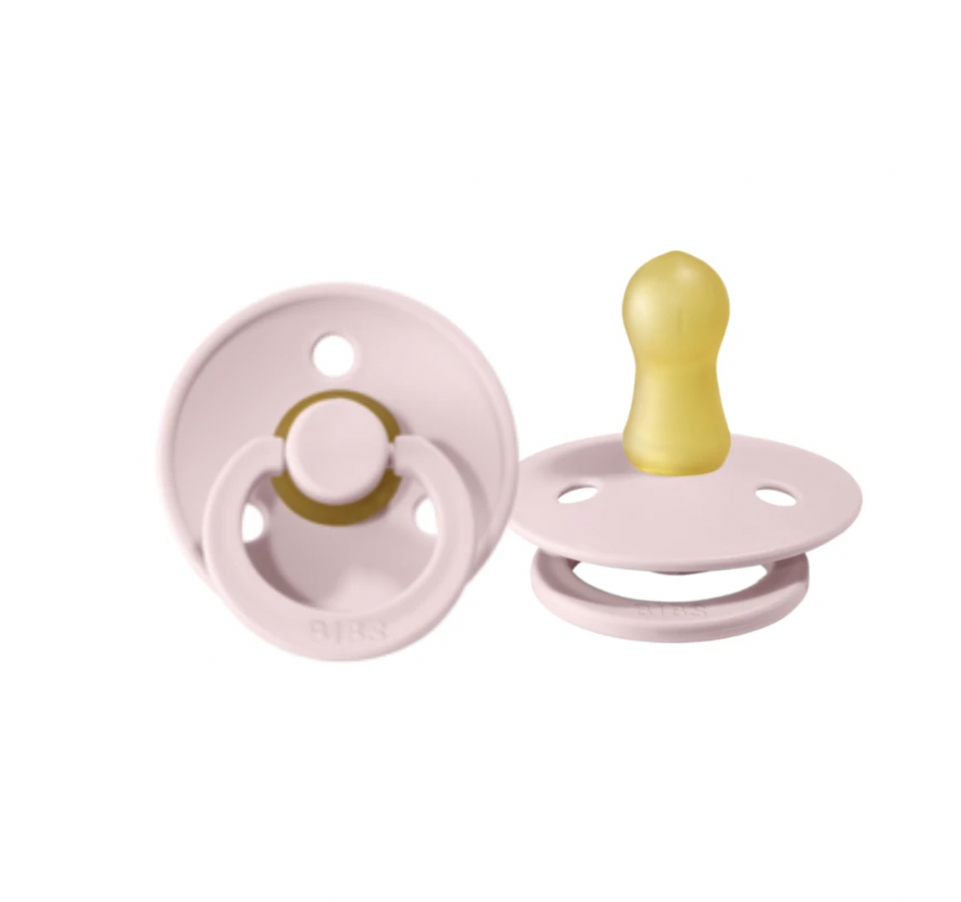 BIBS Round Colour Latex Dummies Twin Pack Size 2 (6-18 Months)
