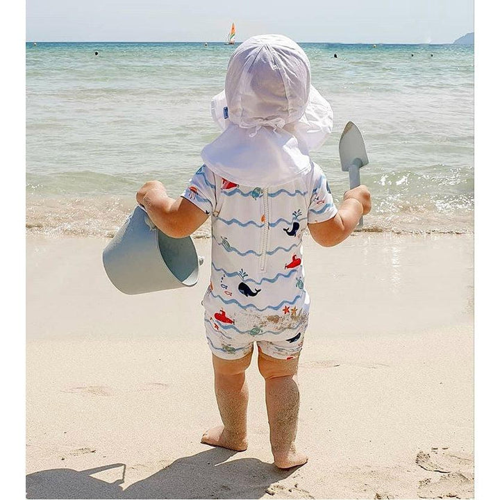 Scrunch Beach Bundle with Bucket, Spade, Rake & Moulds - Petrol