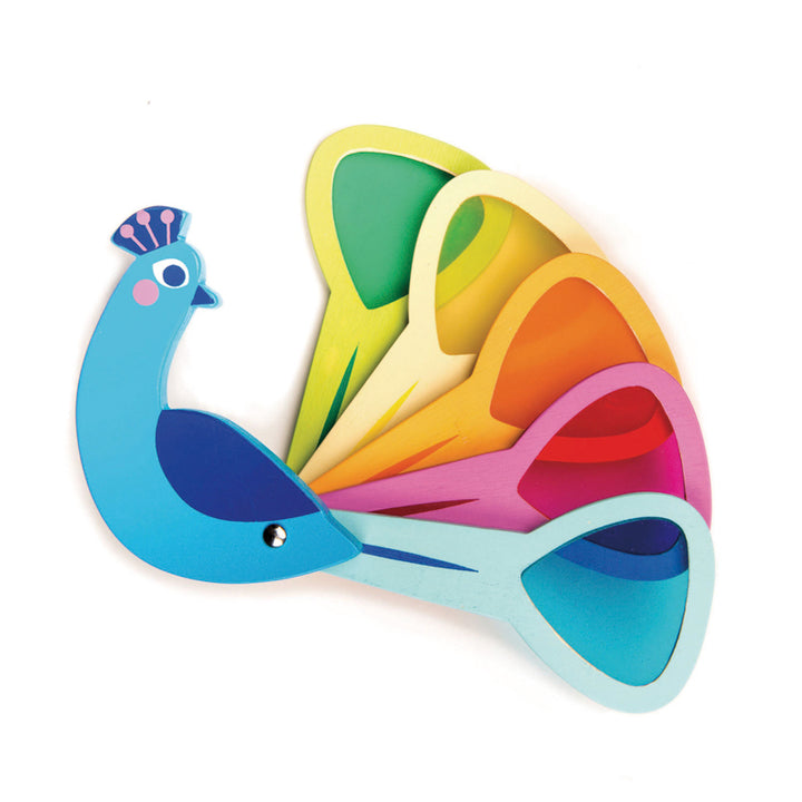 Peacock Colours Wooden Toy