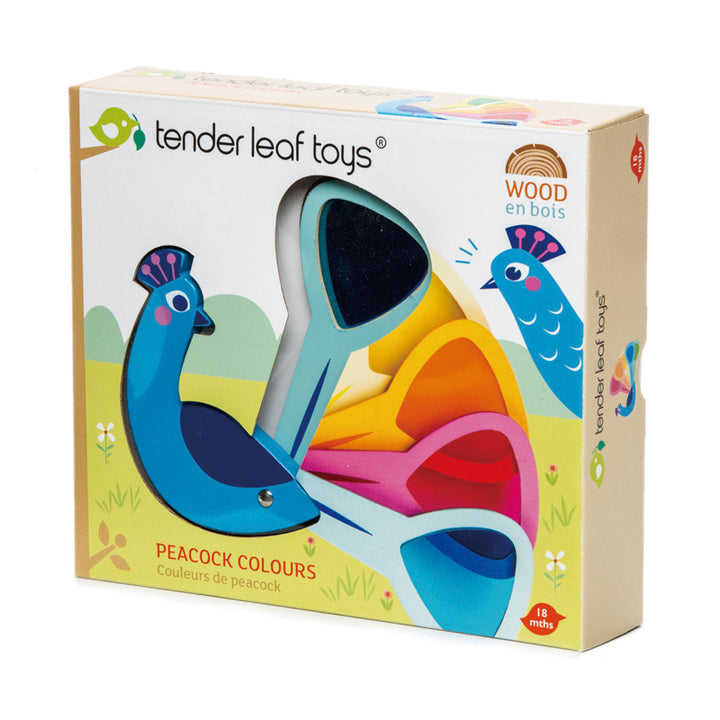 Peacock Colours Wooden Toy