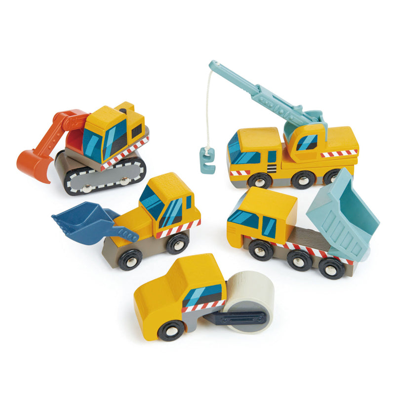 Wooden Toy Construction Site Set