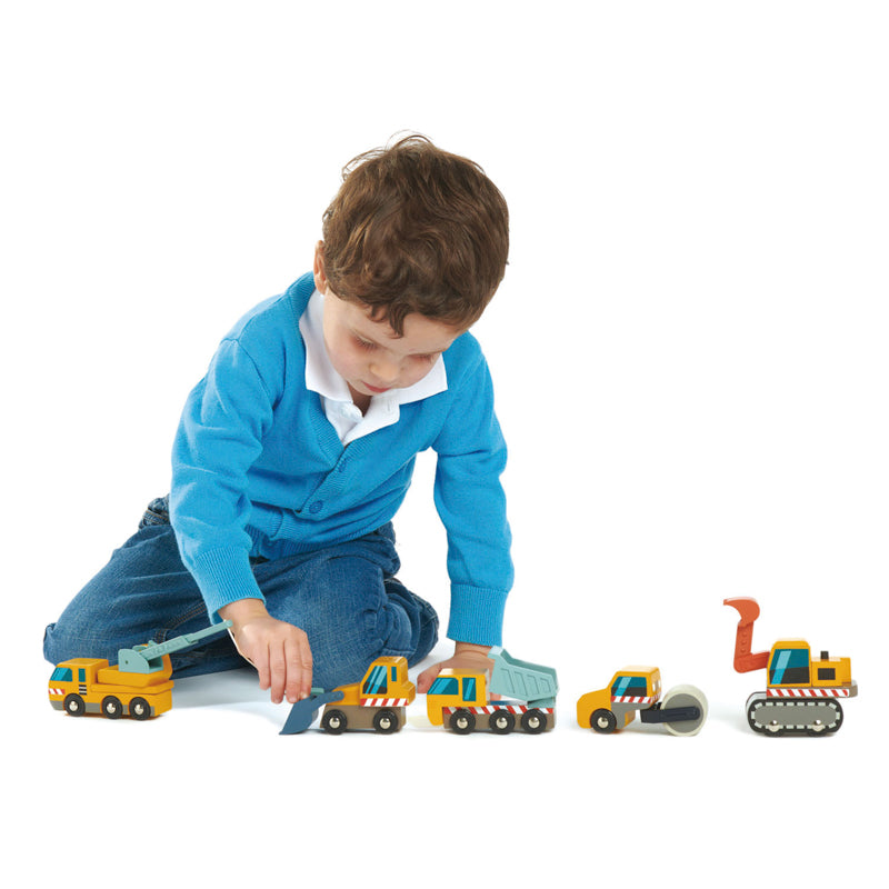 Wooden Toy Construction Site Set
